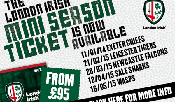 London Irish Mini Season Ticket is now available