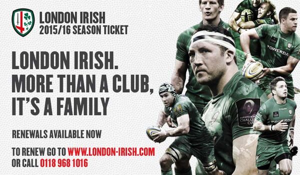 London Irish 2015/16 Season Ticket