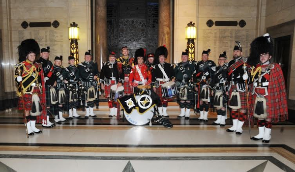 Scottish Pipes and Drums make some noise this Exiles Day