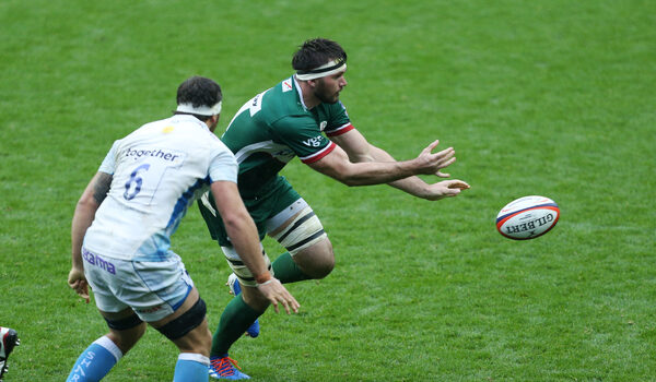 London Irish players react to Sale Sharks Premiership Rugby Cup clash